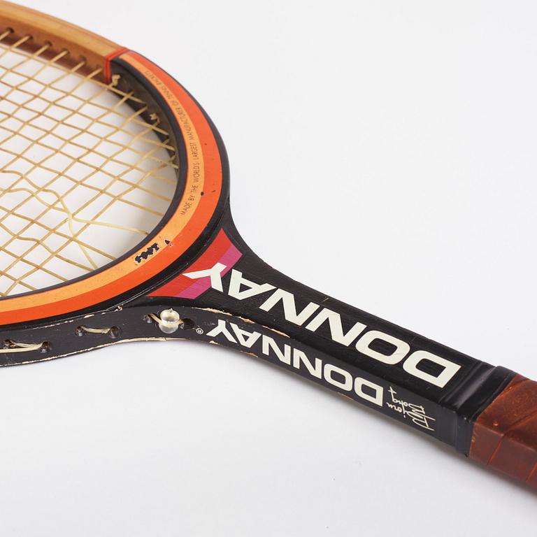 Tennis racket, Donnay Borg Allwood. Signed by Björn Borg with dedication on Slipcase.