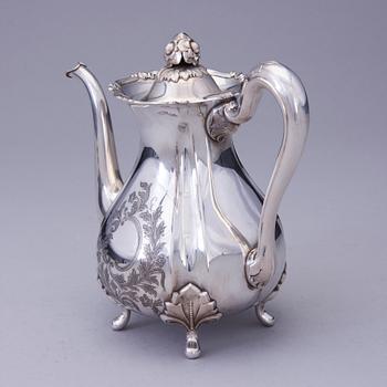 KAFFESERVIS, 3 delar, silver, Auran Kultaseppä, Åbo 1968-70. Vikt tot. 1367 g.