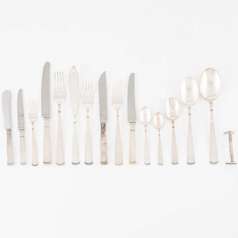 Jacob Ängman, a 242-piece silver culery, model 'Rosenholm', mark of GAB Stockholm and Eskilstuna, including 1963.
