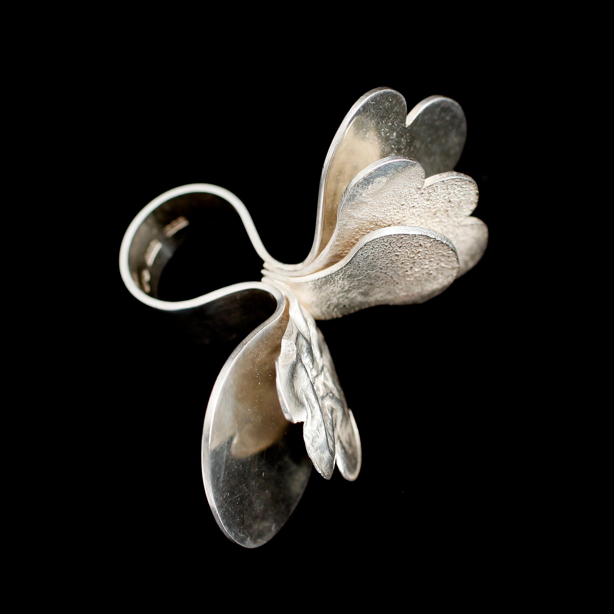 RING, sterlingsilver, Berit Johansson, 1975.