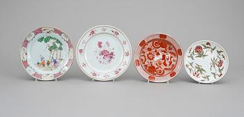 TALLRIKAR, 4 st, porslin, Kina & Japan, 1700-1900-tal.