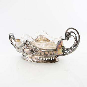 Jardinière Jugend 1910s silver plate.