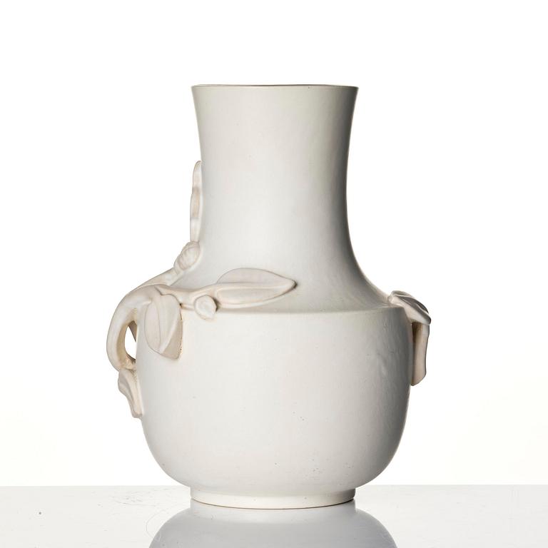 Wilhelm Kåge, a set of two "Carrara" ceramic vases, Gustavsberg, 1930s-40s.