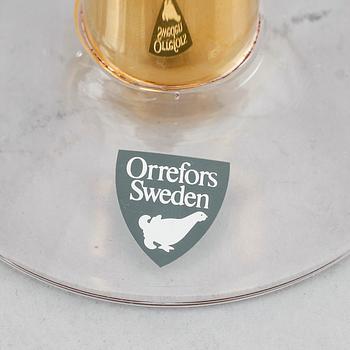 VINGLAS OCH DESSERTVINSGLAS, 12 st (10+2), Nobel, Gunnar Cyrén, Orrefors.