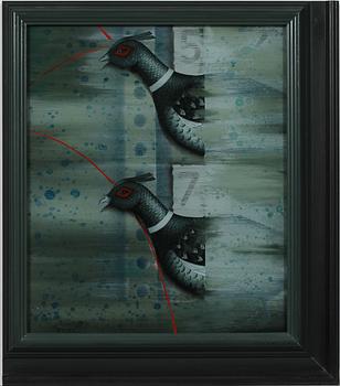 OKÄND KONSTNÄR, triptyk, blandteknik, sign Beck.