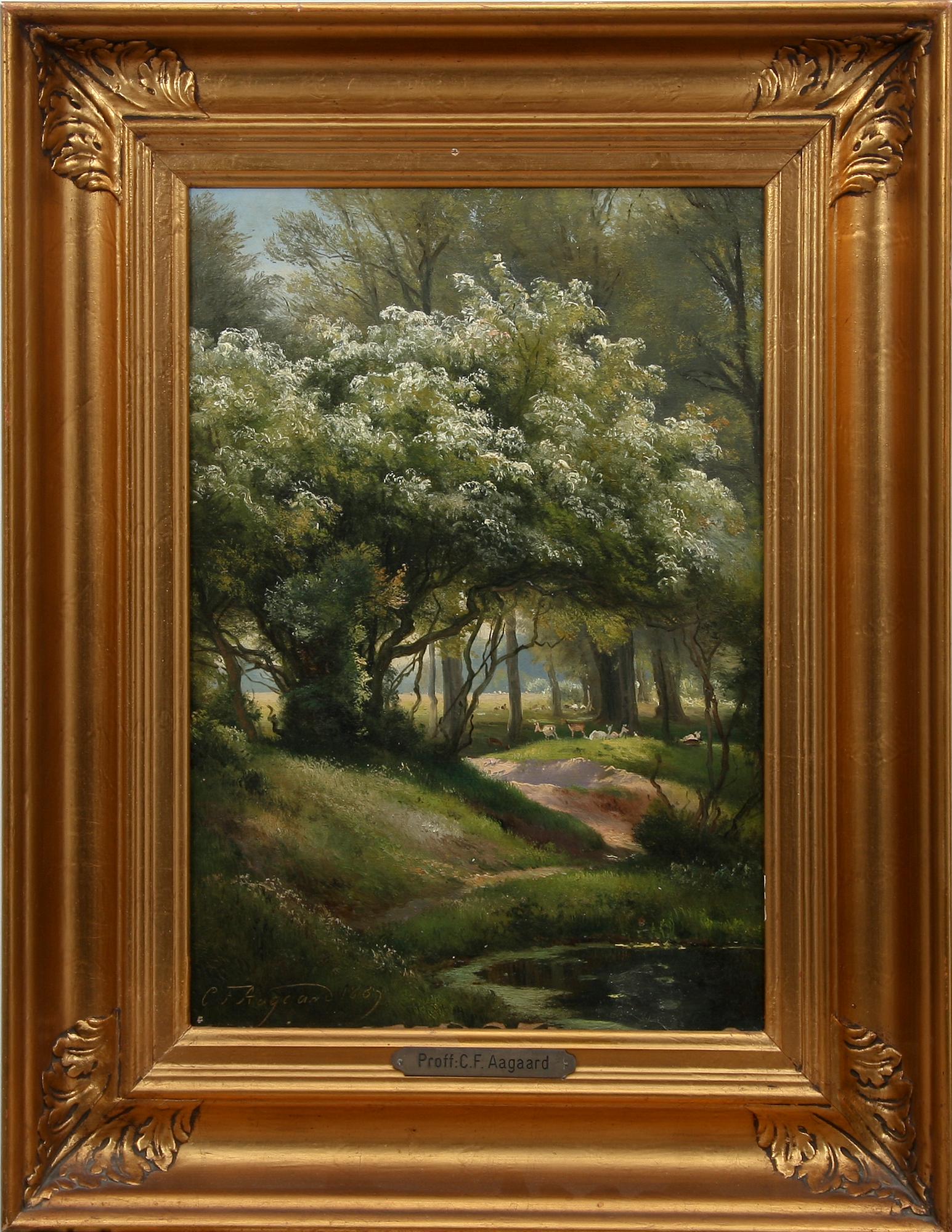 CARL  FREDRIC AAGAARD, olja på duk, sign och dat 1889.