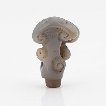 A sculptured object in the shape of lingzhi fungus, Qing dynasty.