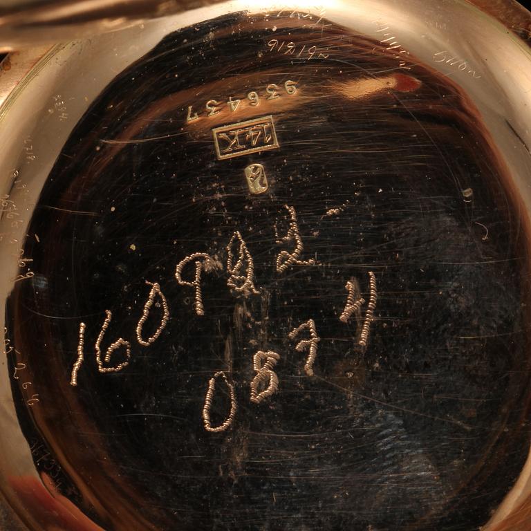 FICKUR, 14k guld, Longines, omkring sekelskiftet 1900. Vikt 80 g.