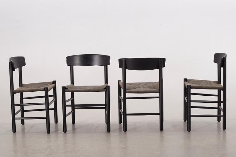 BØRGE MOGENSEN, a set of four J-39 chairs.