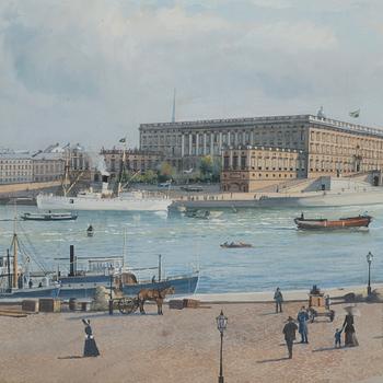 Anna Palm de Rosa, Vy över Kungliga slottet, Stockholm.