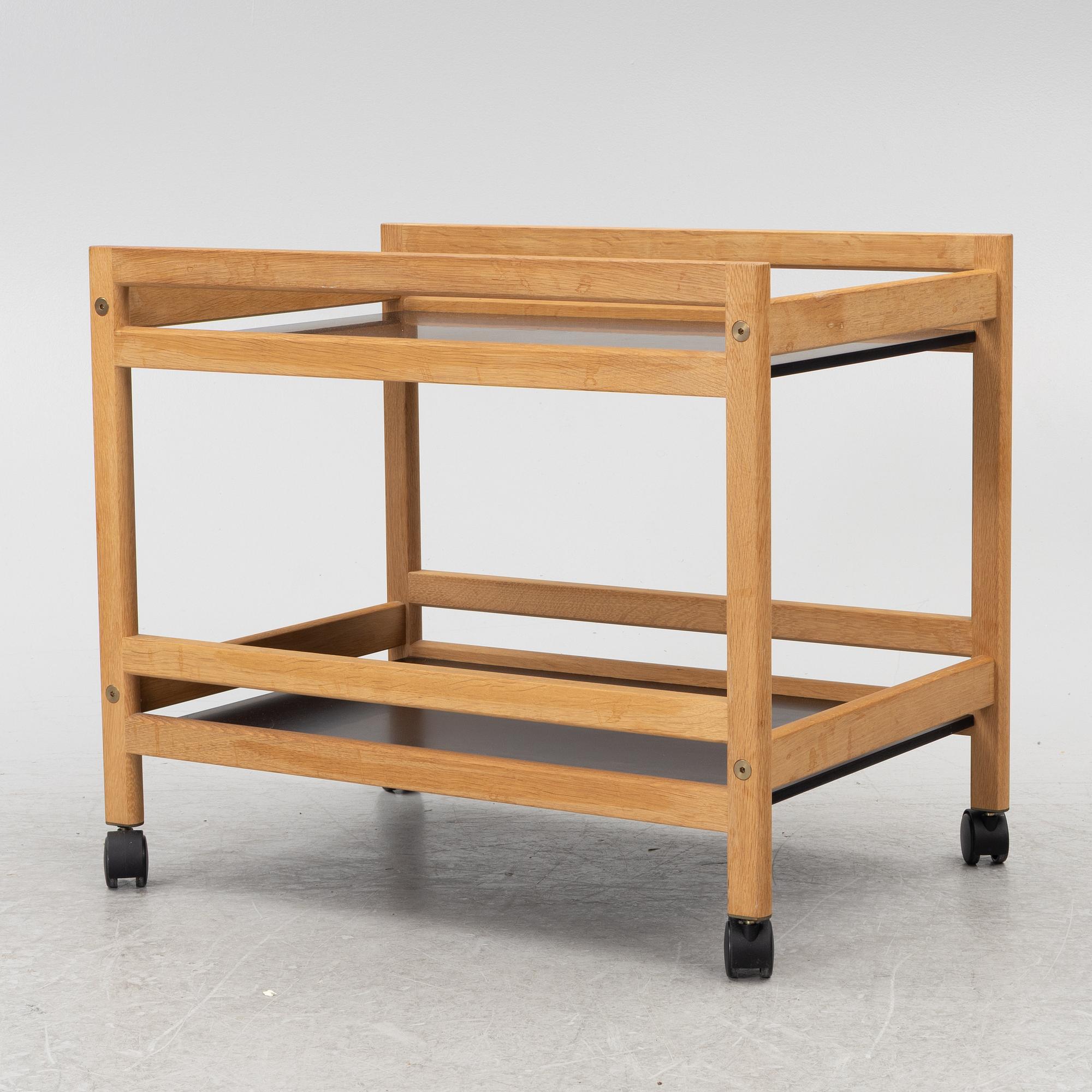 Børge Mogensen, Serving cart, Fredericia Stolefabrik, Denmark, 1960s.