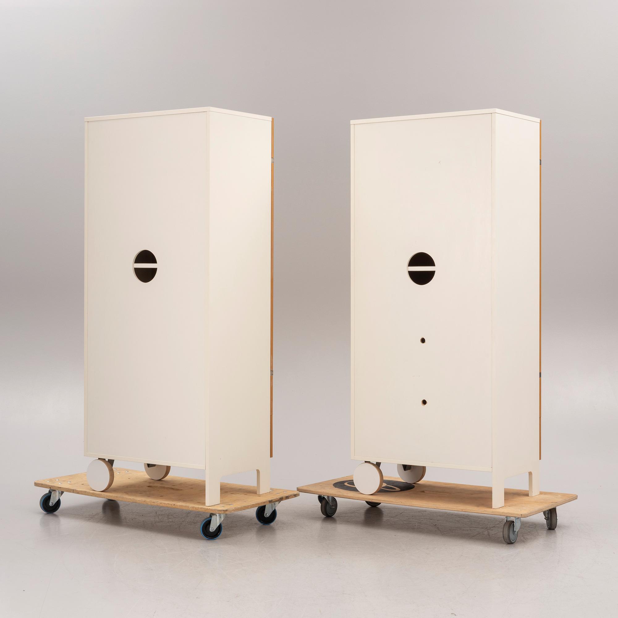 Thomas Sandell, skåp, ett par, ur PS-kollektionen, IKEA, 1990-tal.