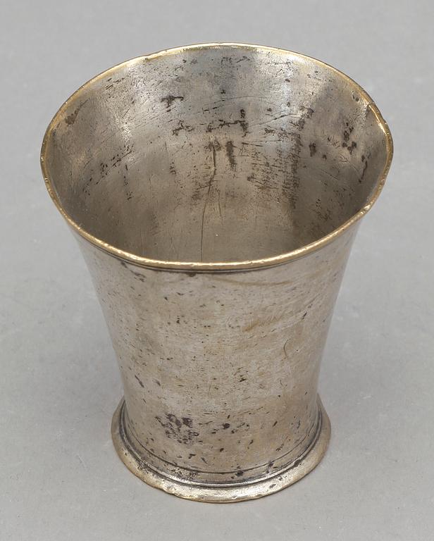 BÄGARE, vitmetall, 1700-tal.