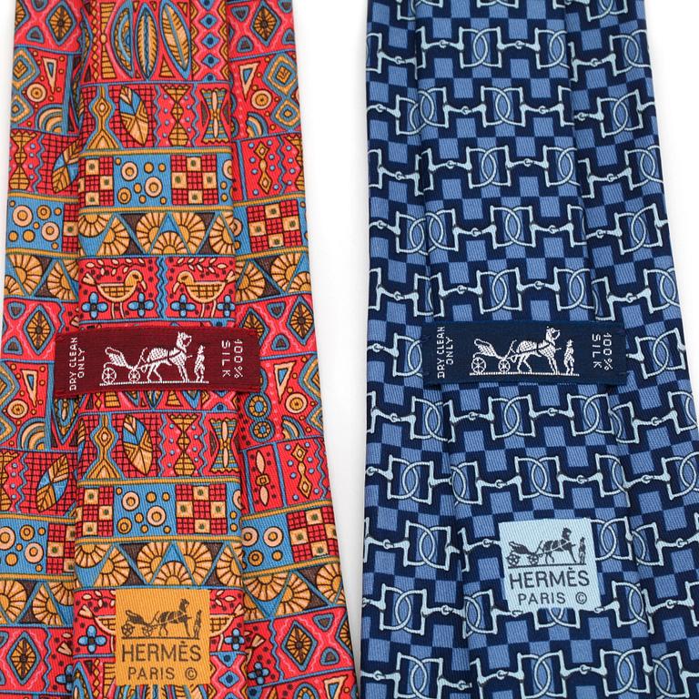 HERMÈS, two silk ties.