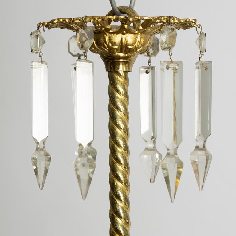 A Swedish 'Oscarian' chandelier, second half of the 19th Century.
