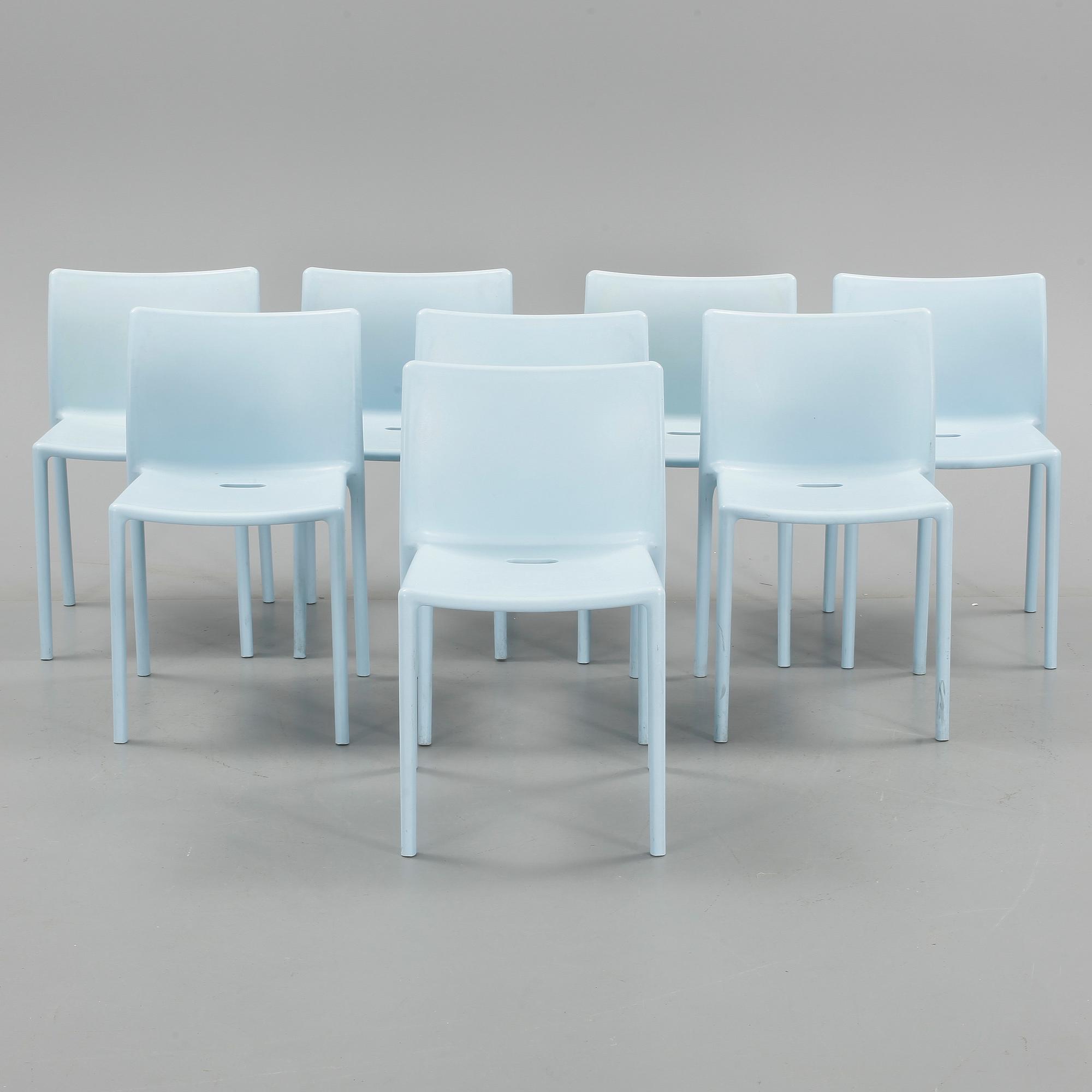 STOLAR, 8 st, "Air-Chair", Jasper Morrison, Magis, Italien, formgiven 1999.