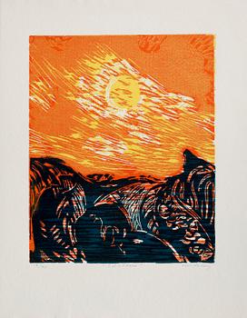 PORTFÖLJ, 9 grafiska blad. IX-gruppen 20 år. Numr 17/90.