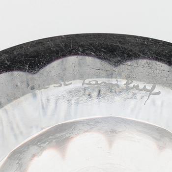 A set of two glass vases, Val Saint Lambert,  signed, Belgium second half of the 20th century.