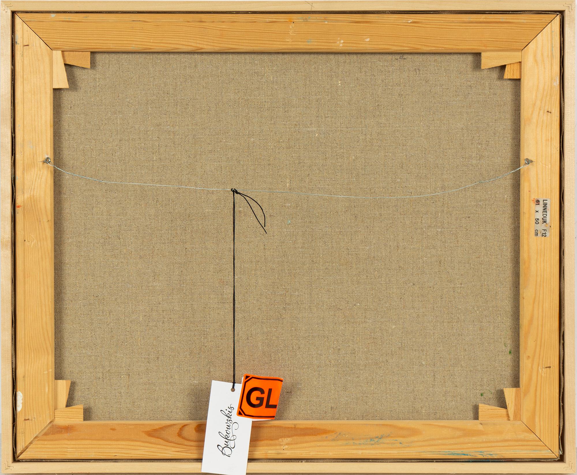 Uno Vallman, Winter Landscape with Timber Construction.
