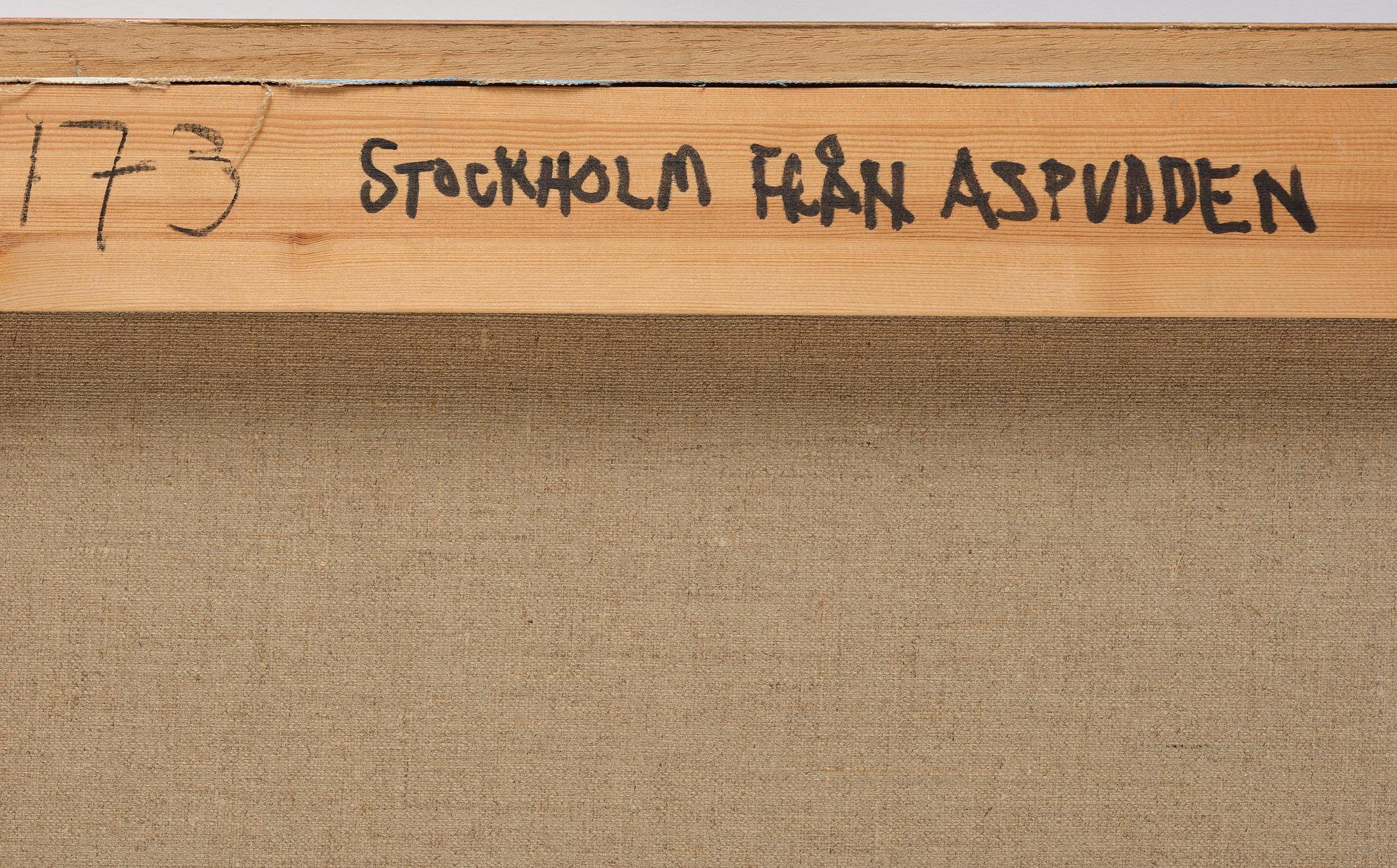 Peter Dahl, "Stockholm från Aspudden".