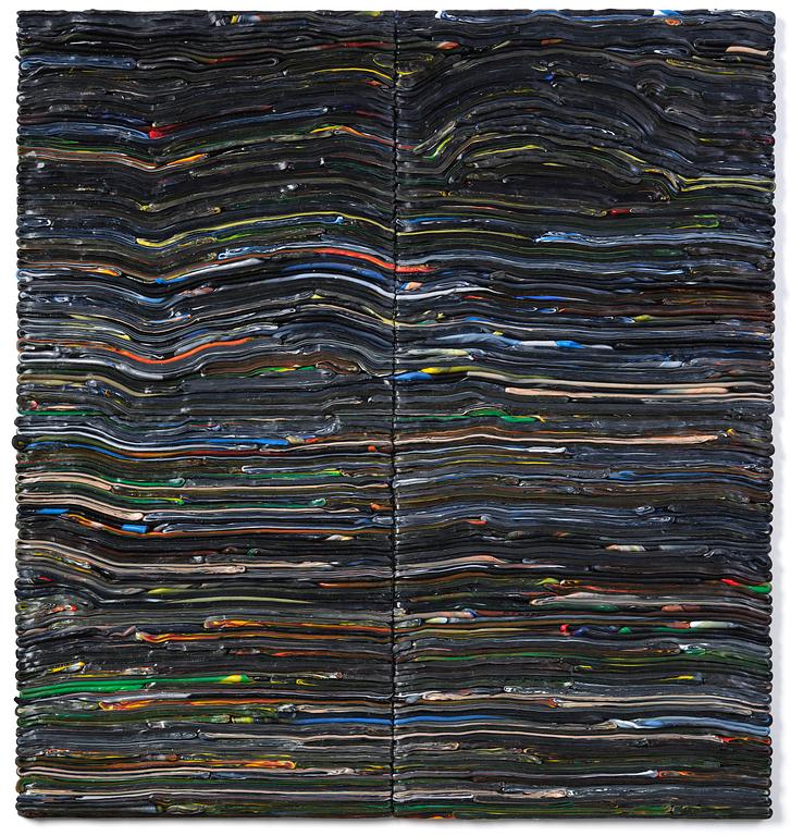 Matthias van Arkel, "Stripe Painting Black".