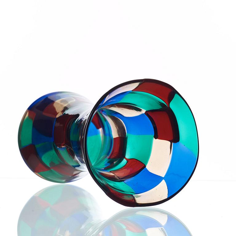 Fulvio Bianconi, a 'Pezzato' glass vase, Venini, Italy 1950's.