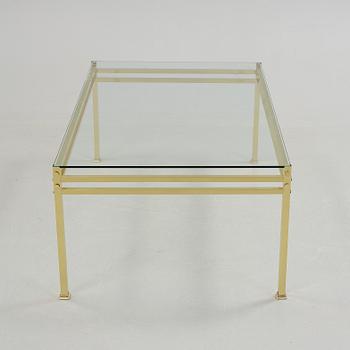 SOFFBORD, glas och mässing, 1900-talets sista kvartal.