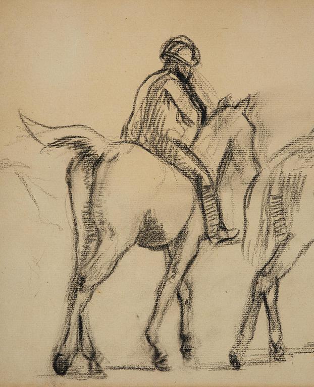 Edgar Degas, "Deux Cavaliers" (Two riders).