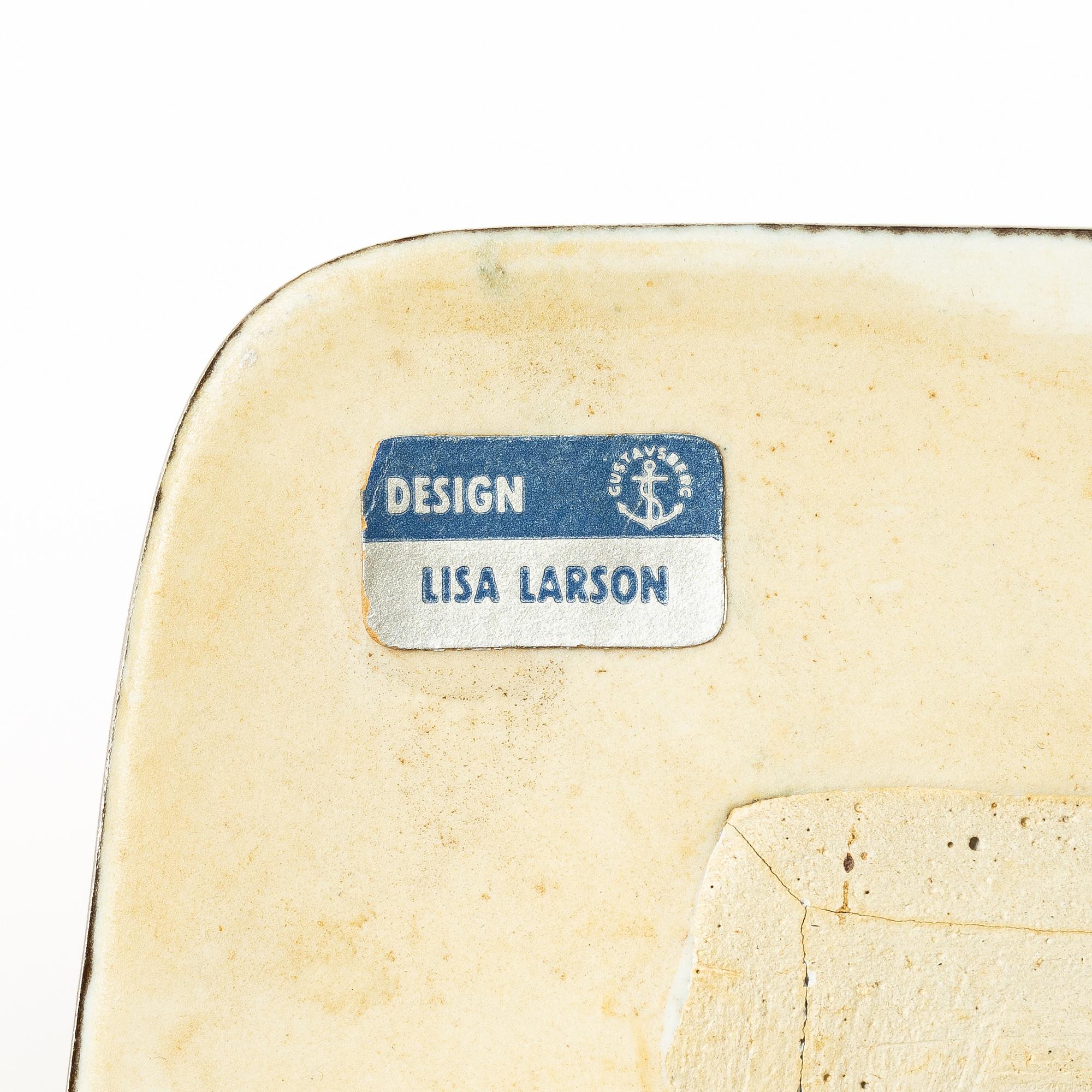Lisa Larson, mirror from "Harlequin", Gustavsberg, 1960.