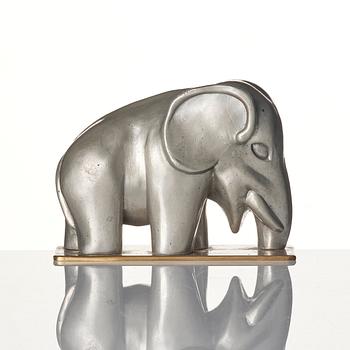 Björn Trägårdh, a pewter sculpture of an elephant model "1734", Firma Svenskt Tenn, Stockholm 1930s-40s.