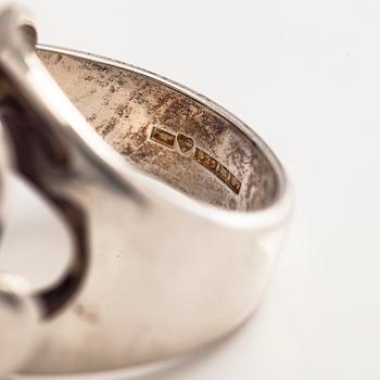 Elis Kauppi, necklace and ring, amethysts, silver, Kupittaan Kulta, Turku 1974.