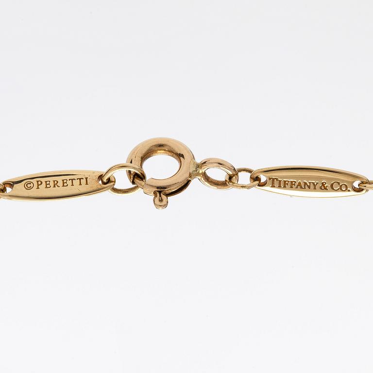 Tiffany & Co, Elsa Peretti, halsband, "Diamonds by the Yard", 18K guld med en briljantslipad diamant.