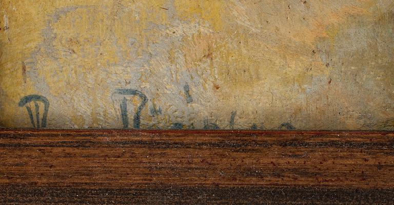 BROR OSCAR EUGEN BÖRJESON, olja på pannå, signerad.