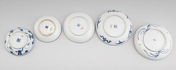 FAT, 5 st, porslin, Kina, Ming 1500-/1600-tal.