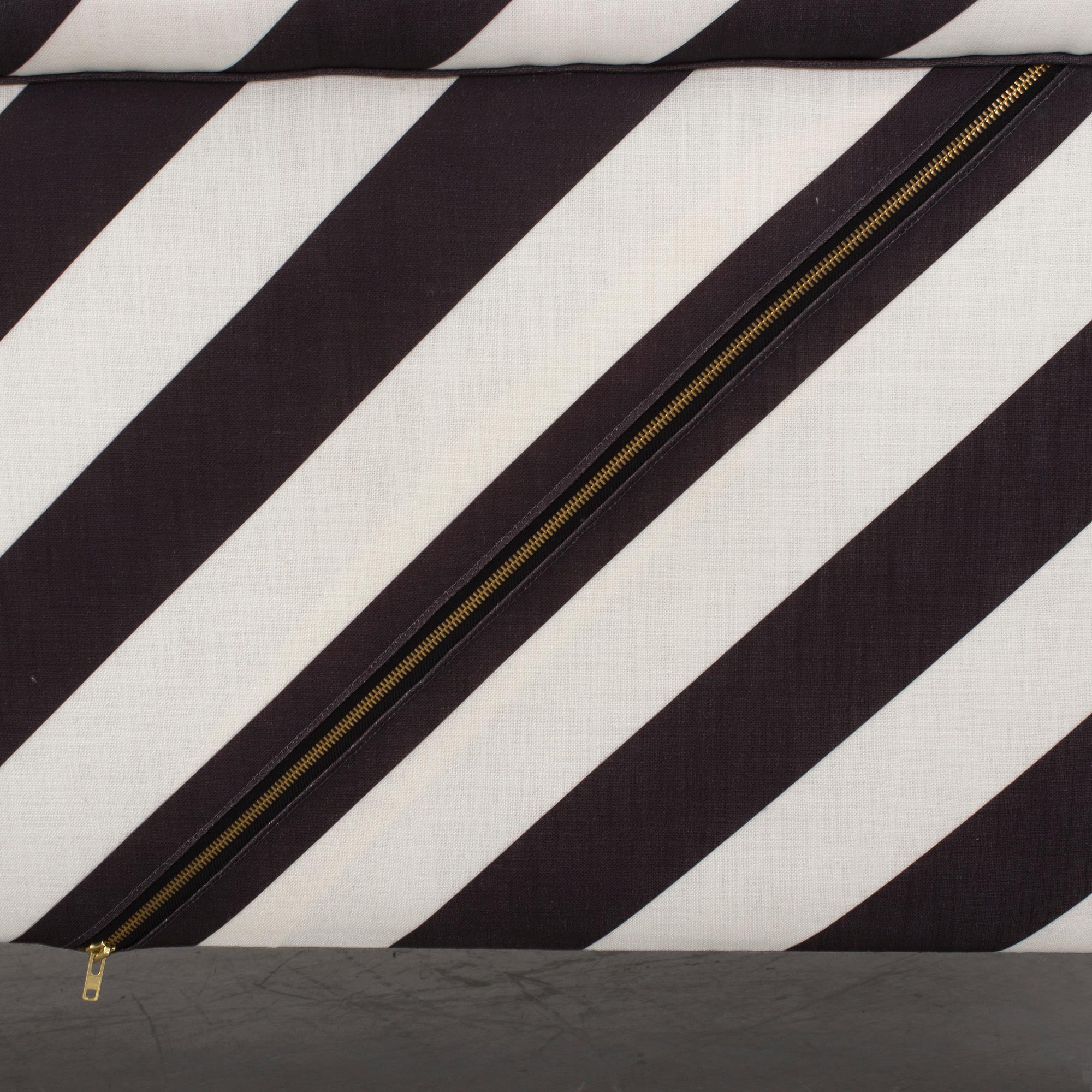 A black and white striped sofa by Rosenhof Art Factory, 21st century.