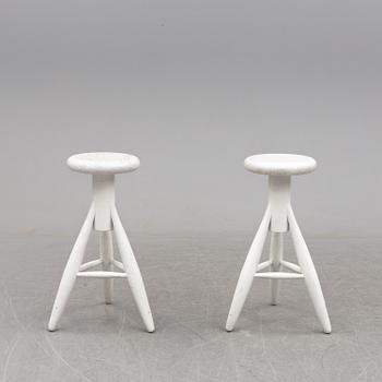 EERO AARNIO, a pair of 'Rocket' bar stools, from Artek, designed 1995.