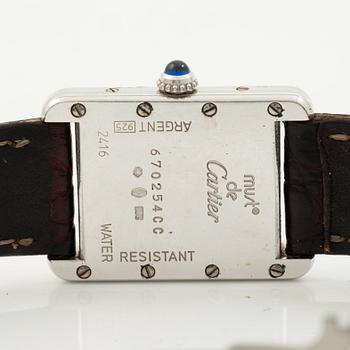 Cartier, Tank, wristwatch, 22 x 22 (29.5) mm.