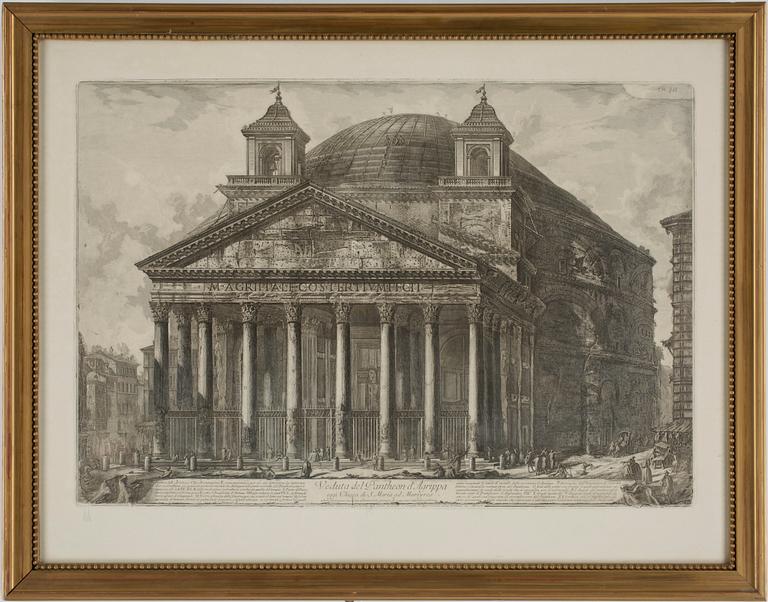 GIOVANNI BATTISTA PIRANESI, efter, etsning, tidigt 1900-tal.