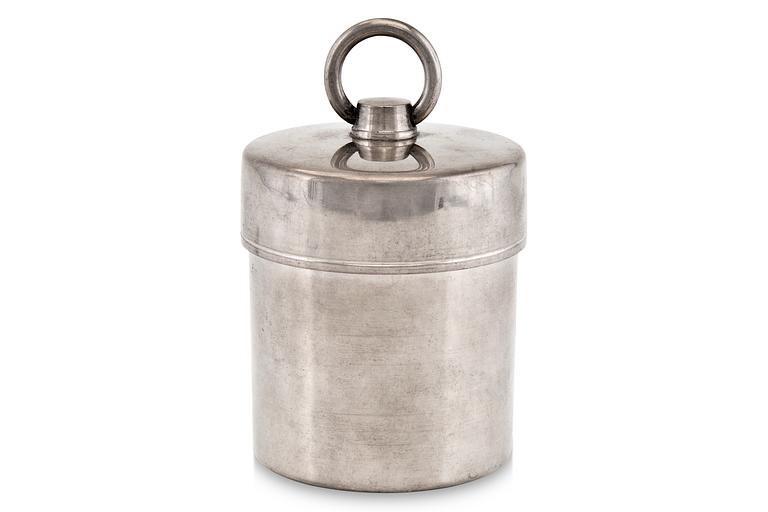 Bertel Gardberg, A PEWTER JAR AND COVER.