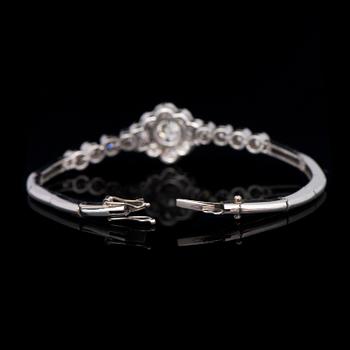 ARMBAND, briljantslipade diamanter, 18K vitguld. Hallbergs Guldsmeds Ab, Stockholm 1961.