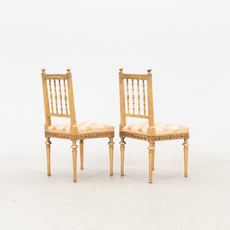 A set of four early 20th century Louis XVI-style chairs.