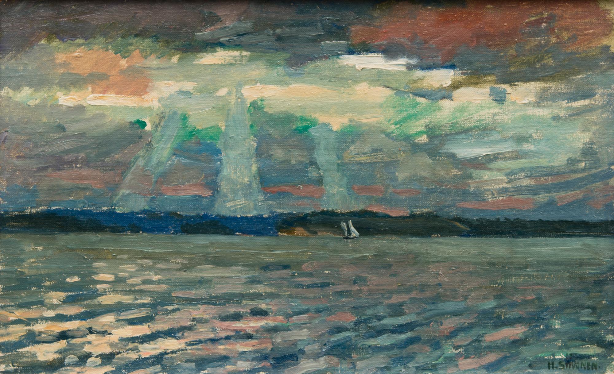 HANNES SIIVONEN, öljy kankaalle, pingotettu levylle, signeerattu.