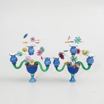 Jonas Rooth, Vägglampetter, ett par, glas, egen ateljé, 1990-tal.