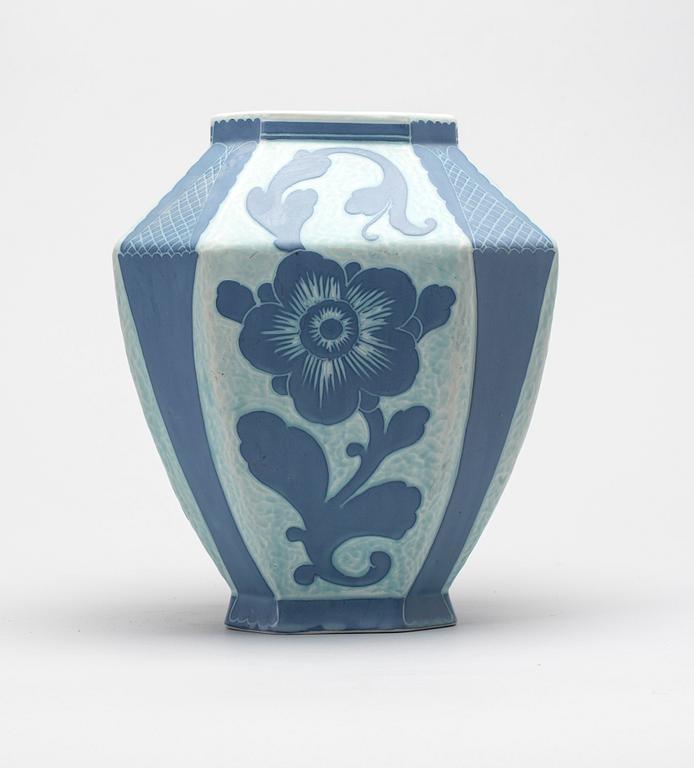 VAS, flintgods, Josef Ekberg, Gustavsberg, Sgrafitto, 1924.