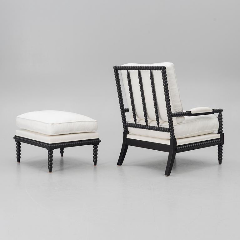 A 'Bobby' armchair with ottoman by RIJD, contemporary.