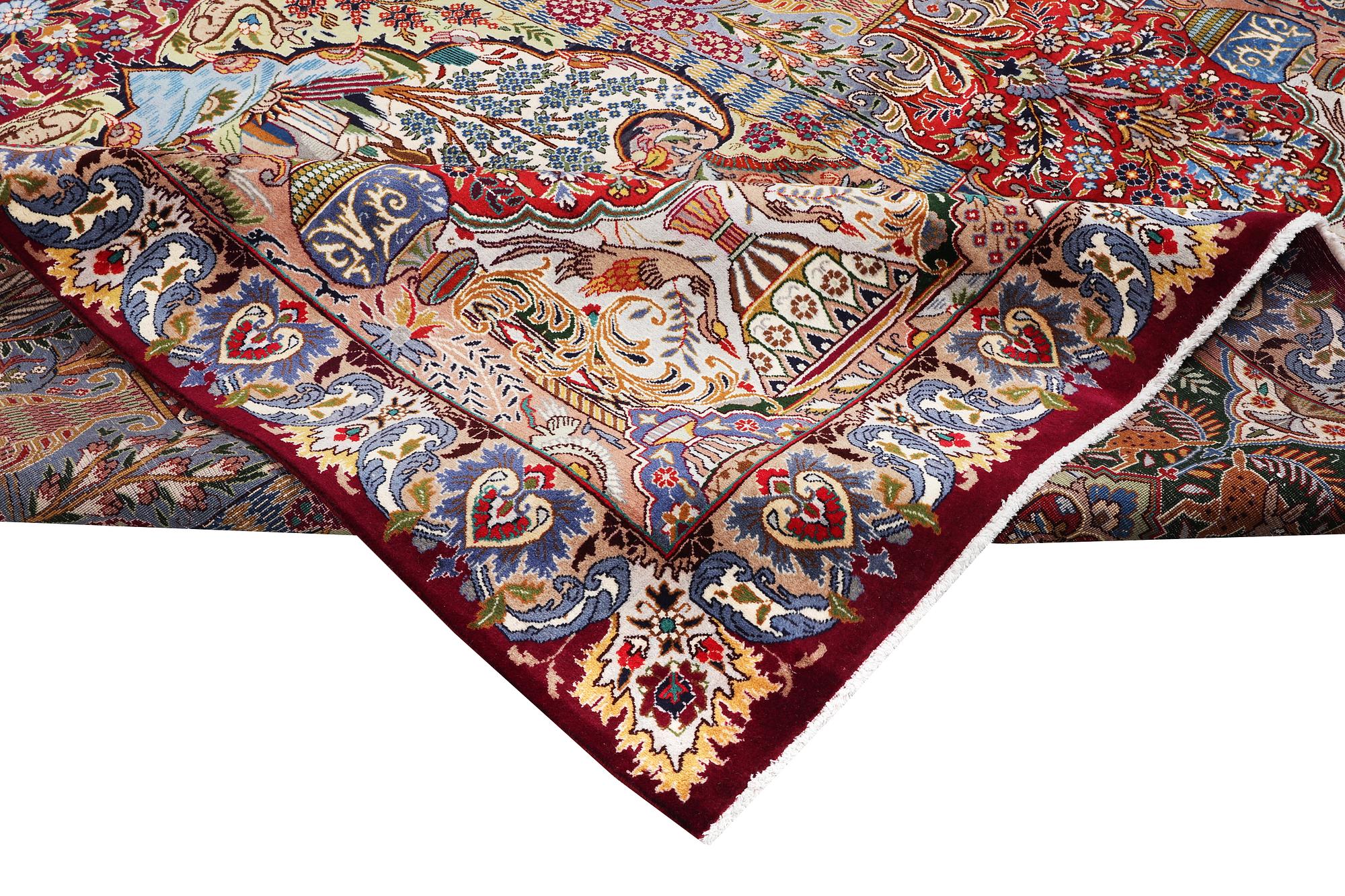 A Kashmar carpet, c. 398 x 294 cm.