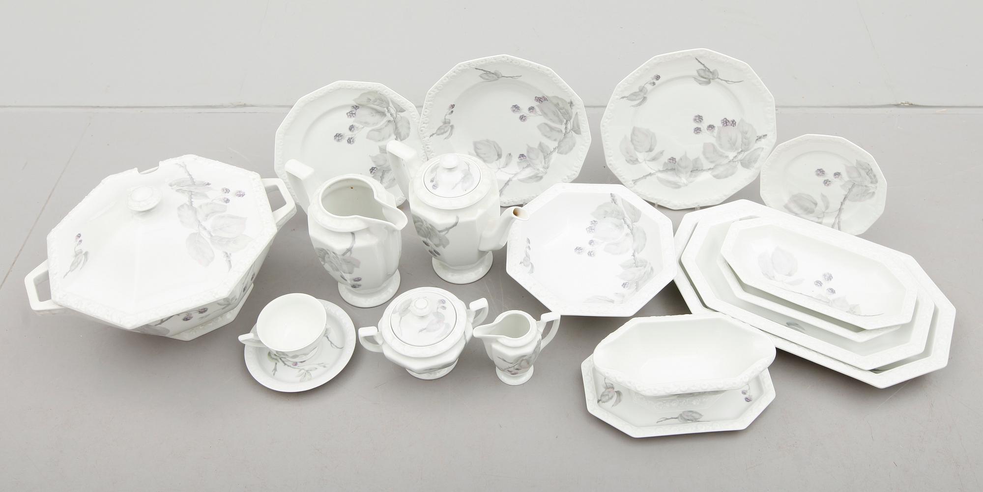 MATSERVIS, 94 delar, porslin, Maria Björnbär, Rosenthal.