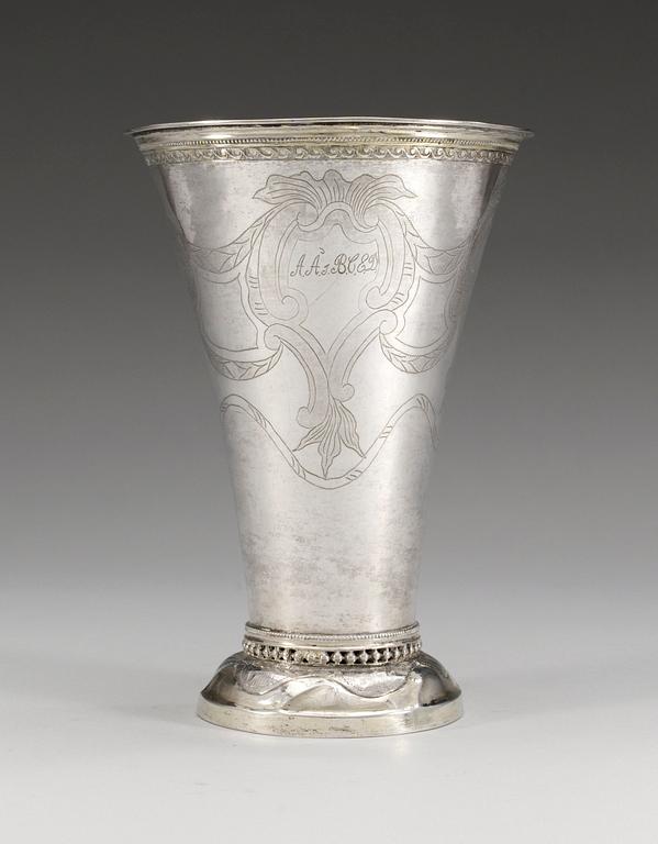 BÄGARE, silver. Erik Ernander, Uppsala 1795.