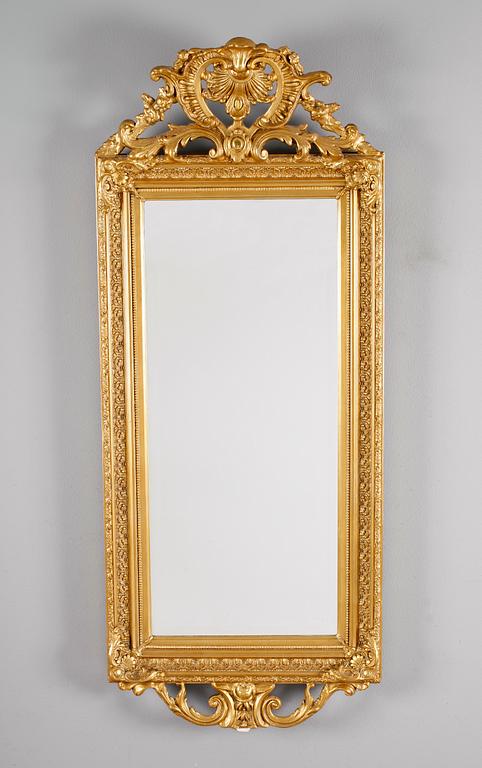 SPEGEL, bronserad, 1800-talets andra hälft.