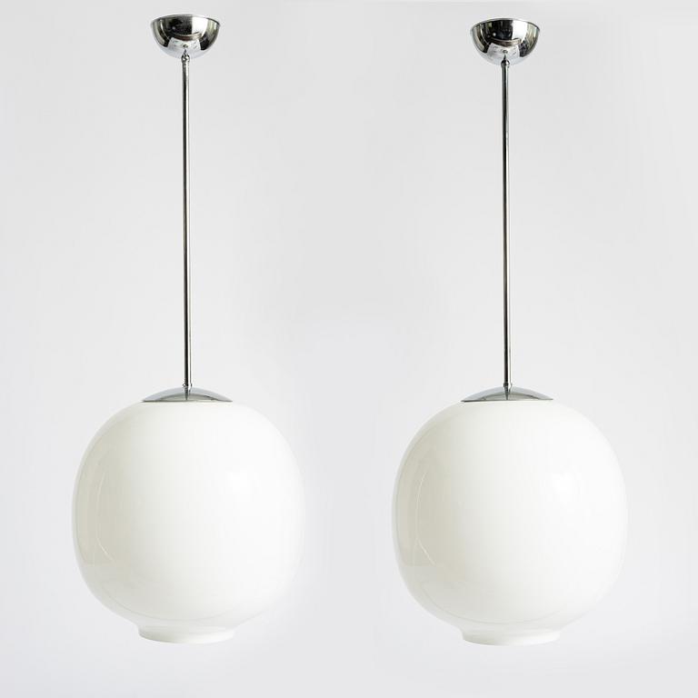 Ceiling lamps, a pair, Zero, Pukeberg H470.